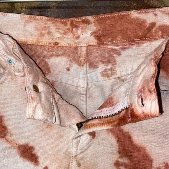 7 For All Mankind Brown Custom Tie Dye Skinny Jeans Women's Size 30 - Picture 6 of 11